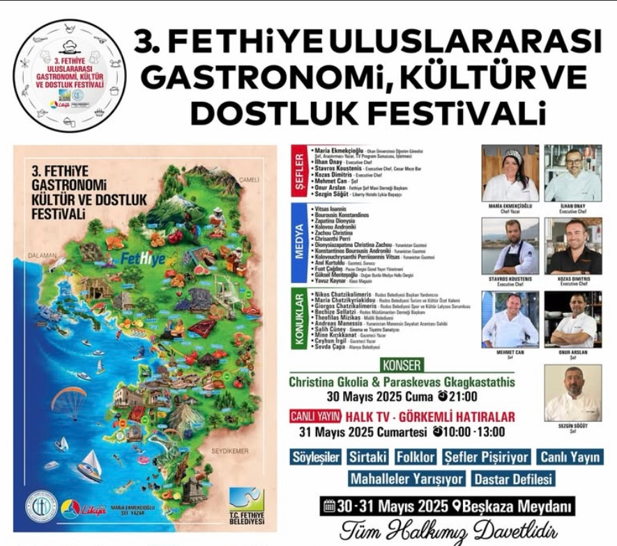 Fethiye 3. Uluslararası Gastronomi, Kültür ve Dostluk Festivali Başlıyor!
